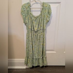 Floral Green Dress, Girls 12